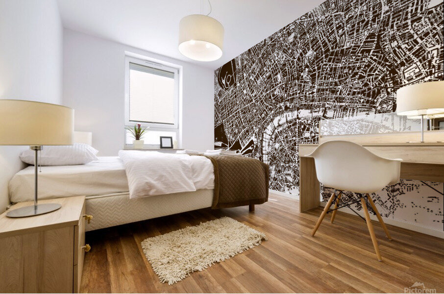 Old town map  Mural print
