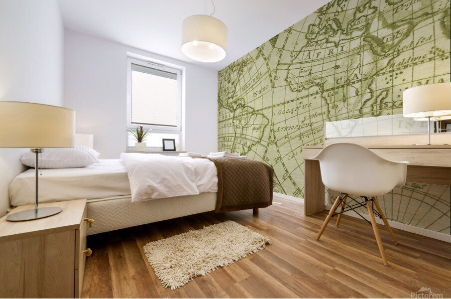 Vintage Mapa Mundi  Mural print