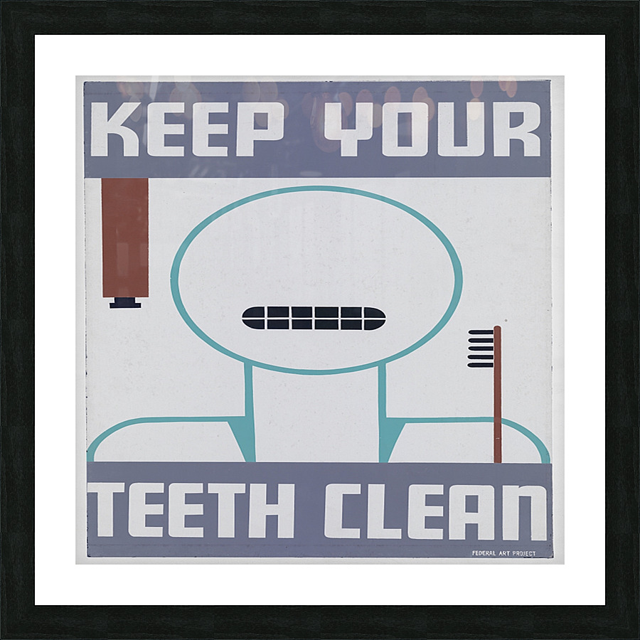 Keep your teeth clean Picture Frame print