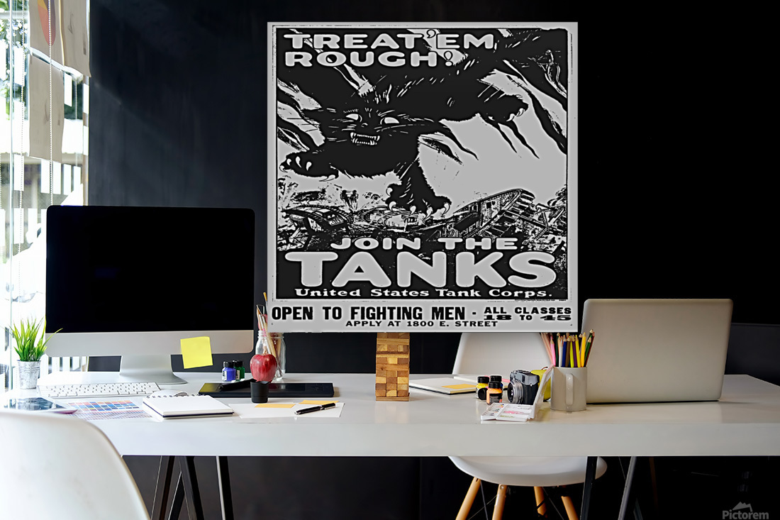 Treat them rough - War poster Reproduction