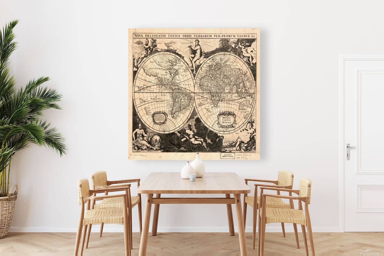 Old world mapa mundi Reproduction