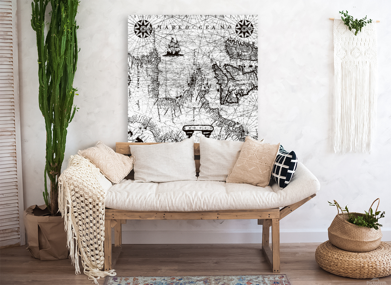 Antique Mercant Map  Reproduction