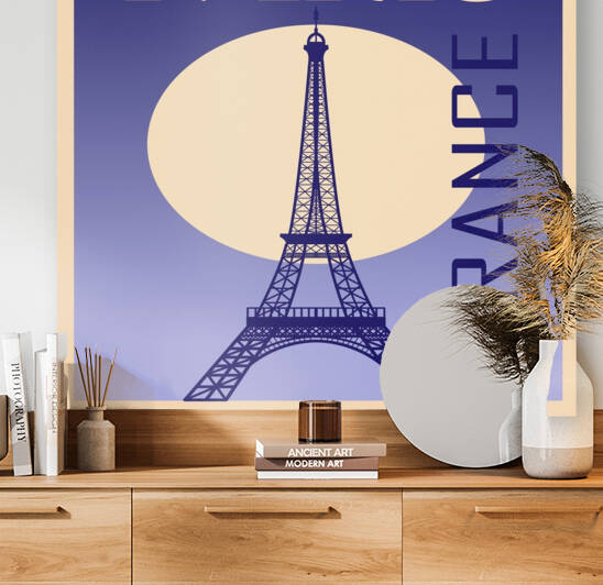 Paris tower vintage poster by Conte Monfrey