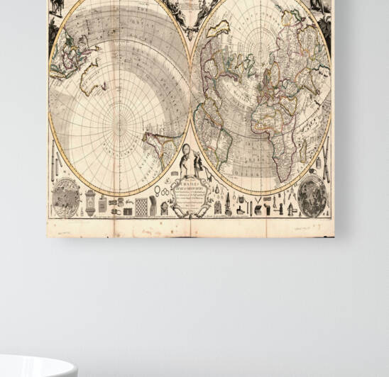 Vintage mapa mundi by Conte Monfrey