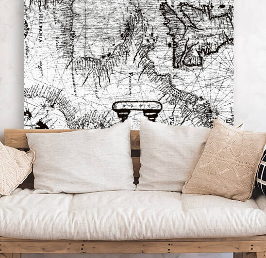 Antique Mercant Map  by Conte Monfrey