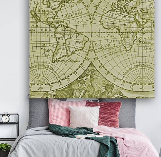 Vintage Mapa Mundi  by Conte Monfrey