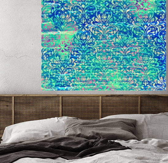 Wrinkled digital fabric like blue  by Conte Monfrey
