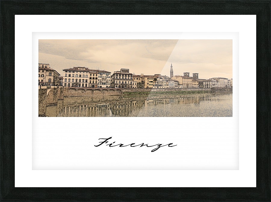 Florence Arno River Picture Frame print