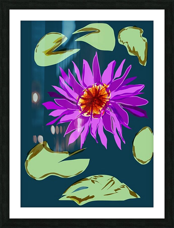 Water Lily Picture Frame print