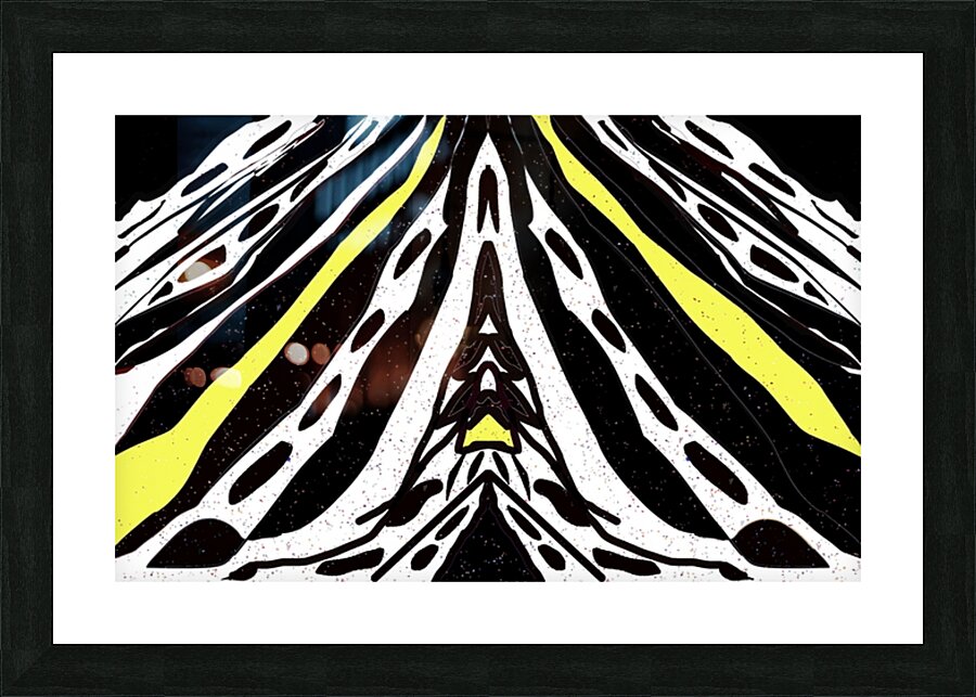Zebra with yellow   best Picture Frame print