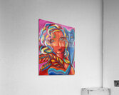Cat Lady and Leaves Acrylic Print