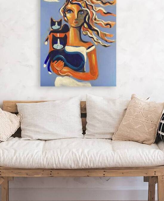 Two Blue Cats  by Dama Mora