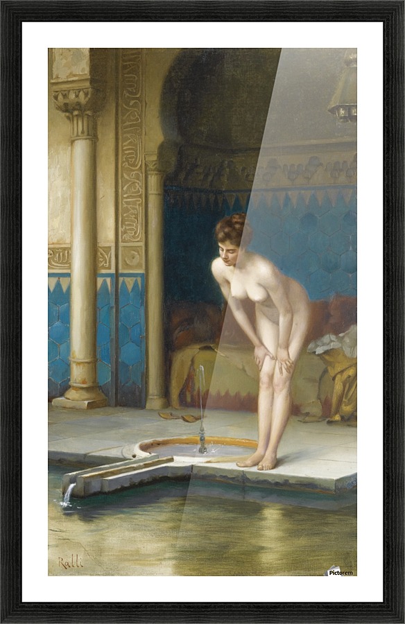 Women bathing Picture Frame print