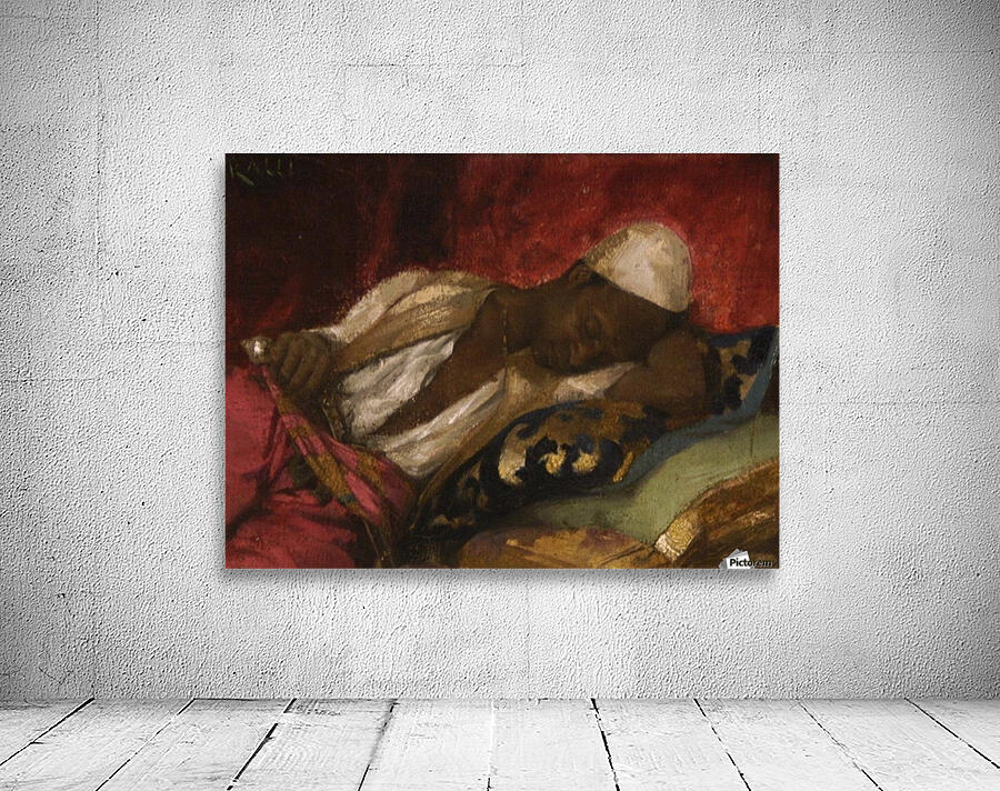 Oriental man sleeping Wall Preview