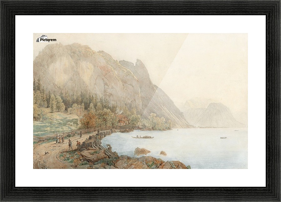 Mountains and water Picture Frame print
