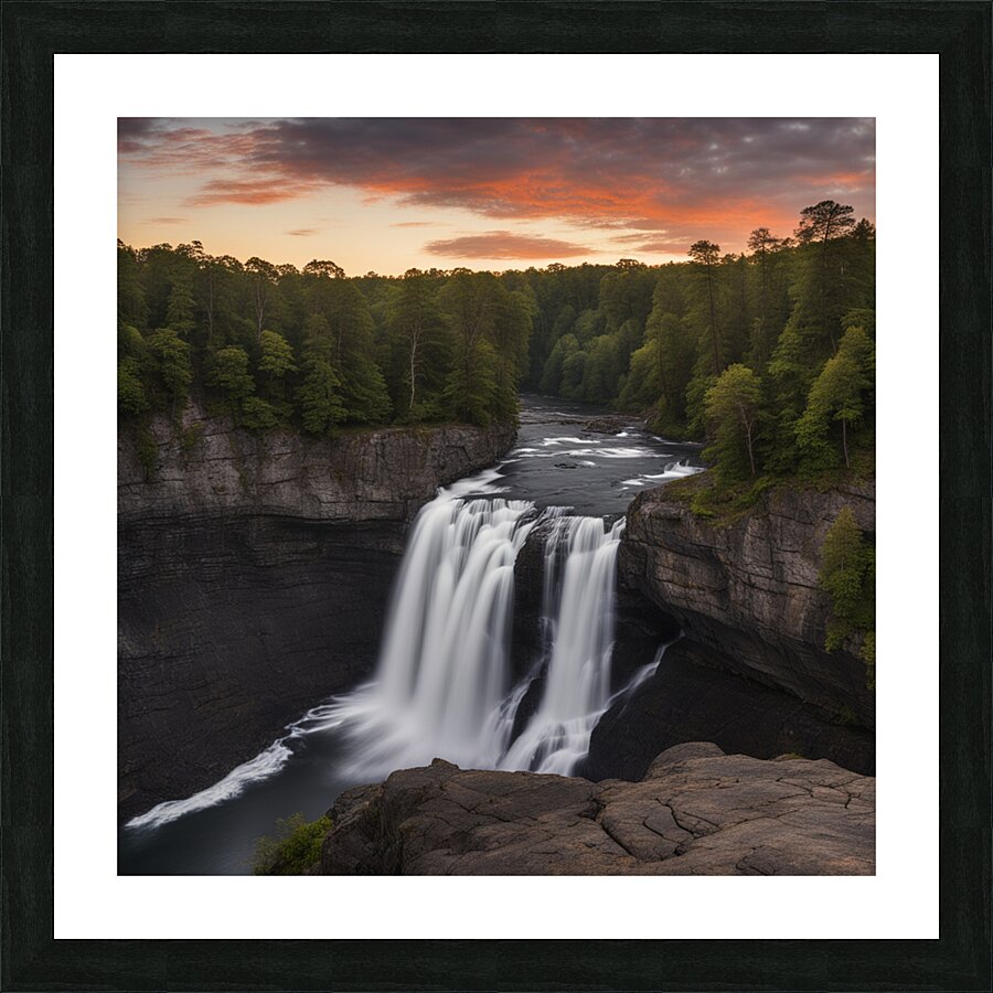 Dusk Sky Forest Falls Picture Frame print