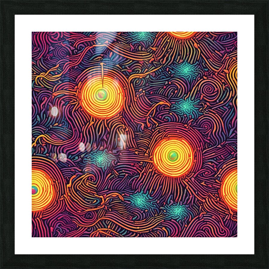 Graphic Design Psychedelic Picture Frame print