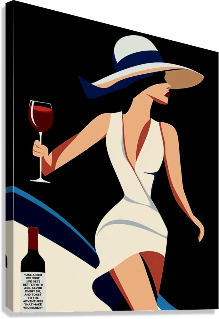 Wine The Wine Portrait Canvas Print