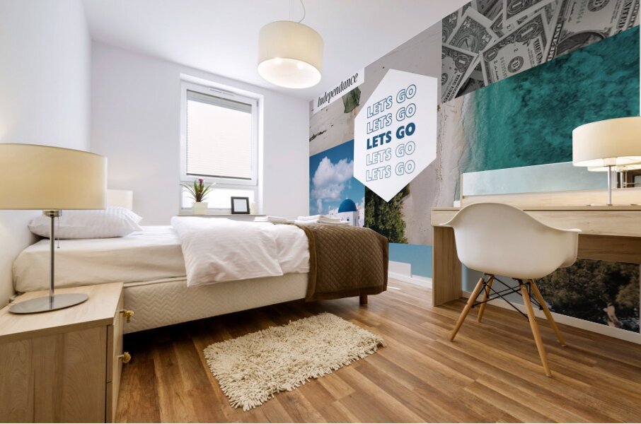 Lets Go Vision Board Mural print