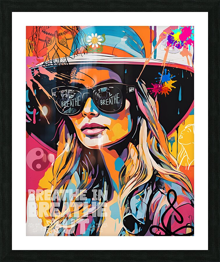 Just Breathe Picture Frame print