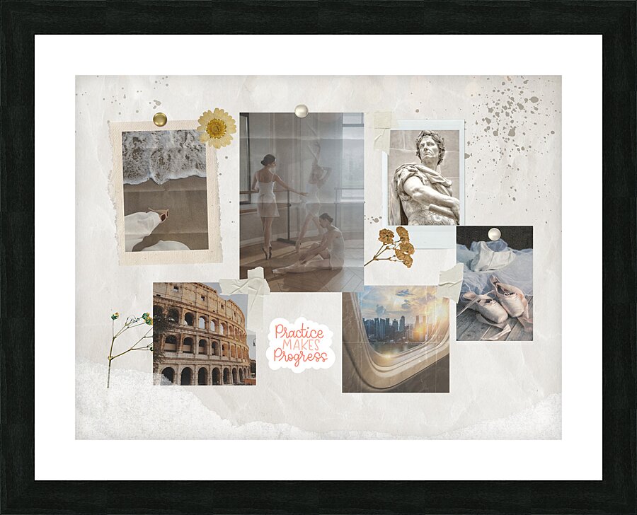 Practice Makes Progress Picture Frame print