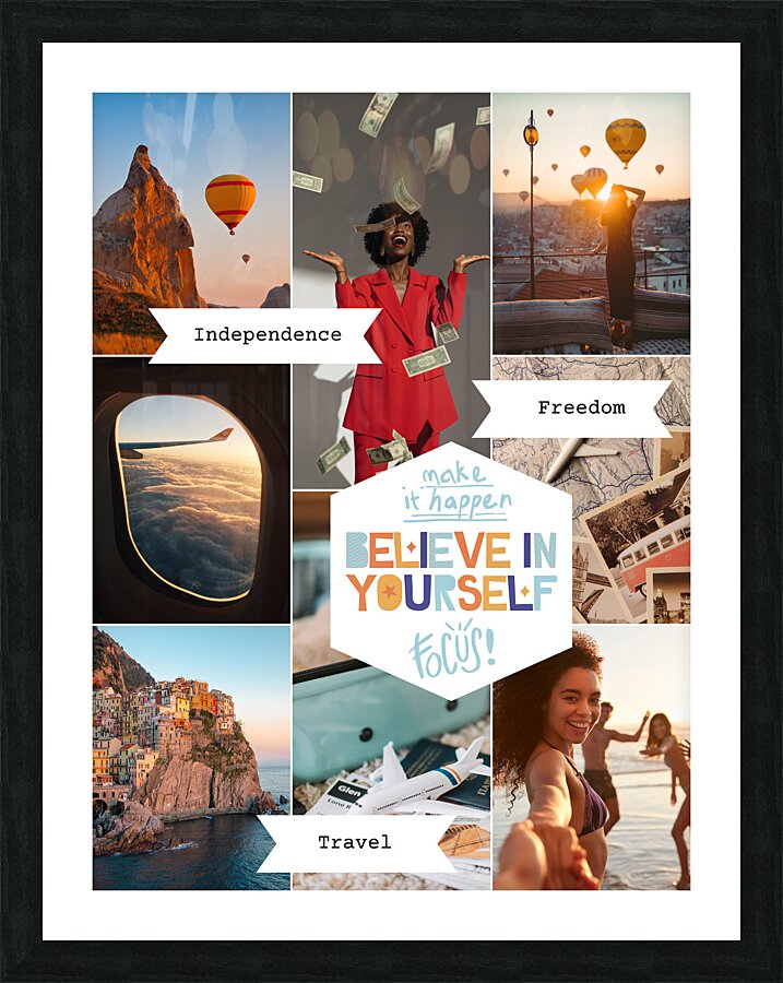Believe Vision Board Picture Frame print