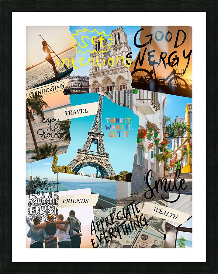 Set Intentions Vision Board Picture Frame print