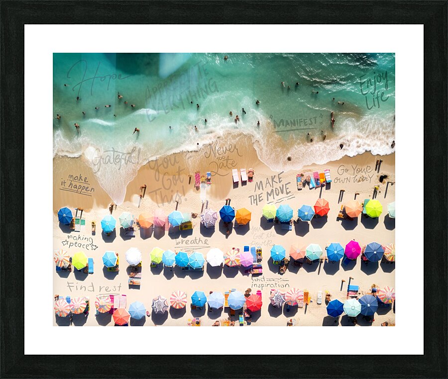 Message In The Sand Picture Frame print