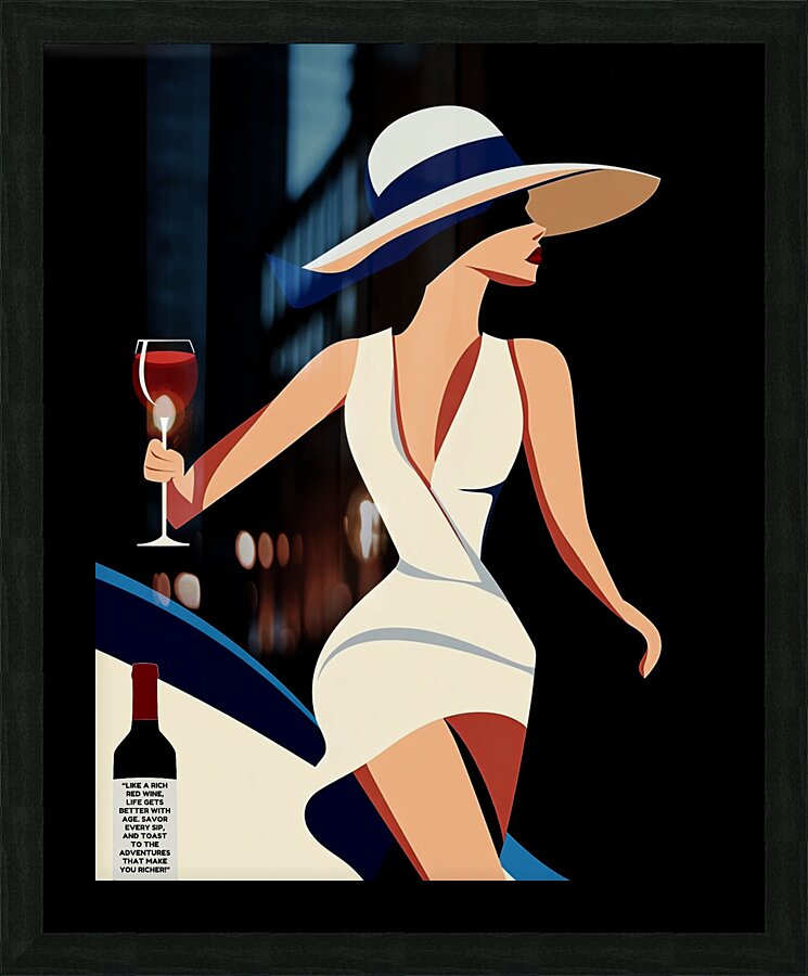 Wine The Wine Portrait Picture Frame print