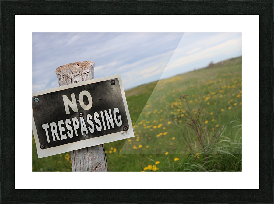 No trespassing Picture Frame print