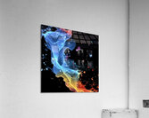 Cosmic Aurora: Dance of Colors in Space Acrylic Print