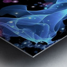 Cosmic Aurora: Dance of Colors in Space Metal print