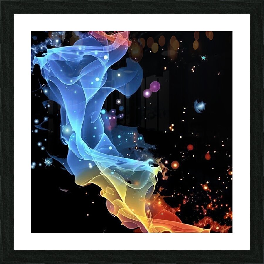 Cosmic Aurora: Dance of Colors in Space Picture Frame print