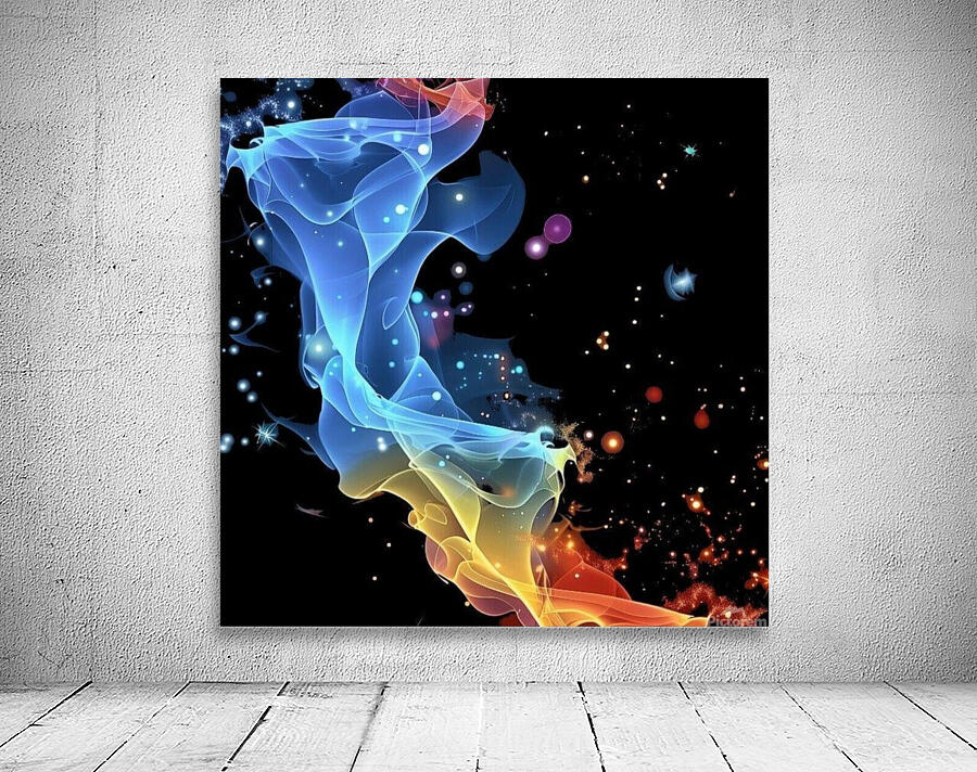 Cosmic Aurora: Dance of Colors in Space Wall Preview