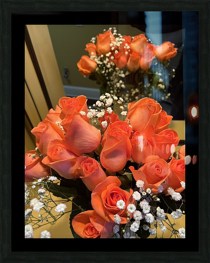 Salmon Roses I Picture Frame Printing
