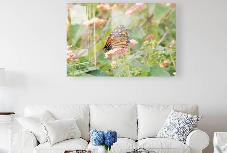 Monarch Butterfly & Lantanas I by WRR