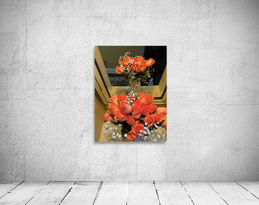 Salmon Roses  Wall Preview