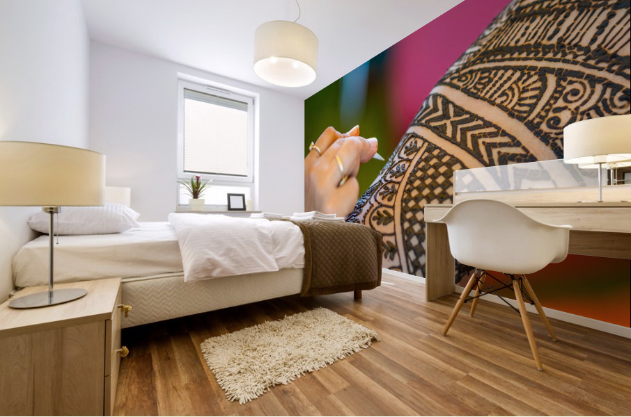 Henna tattoo Mural print