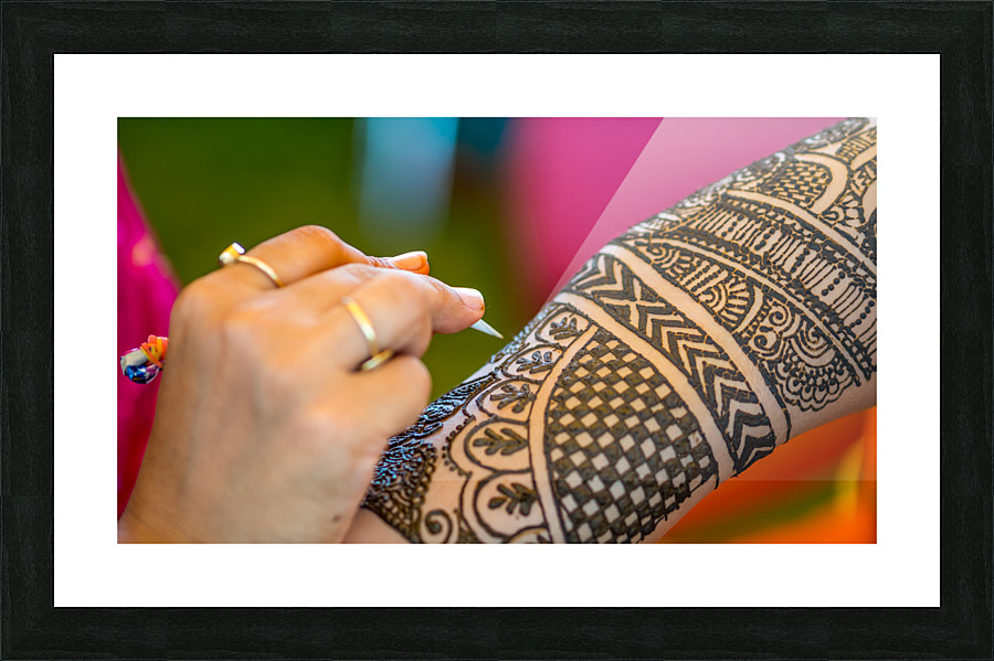 Henna tattoo Picture Frame print