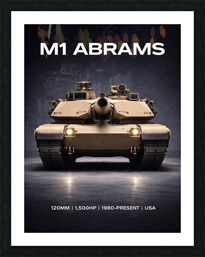 M1 Abrams Picture Frame print