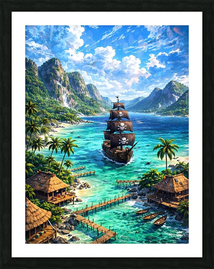 Pirate Paradise Picture Frame print