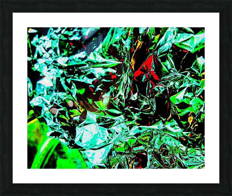 Metallique vert Picture Frame print