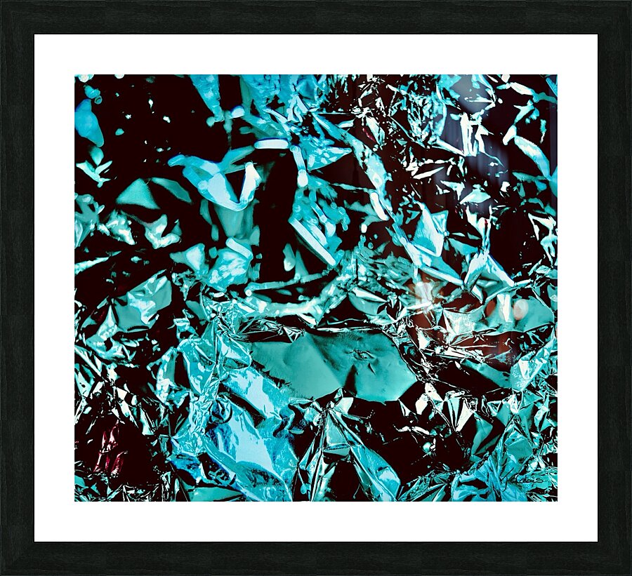 Metallique bleu Picture Frame print