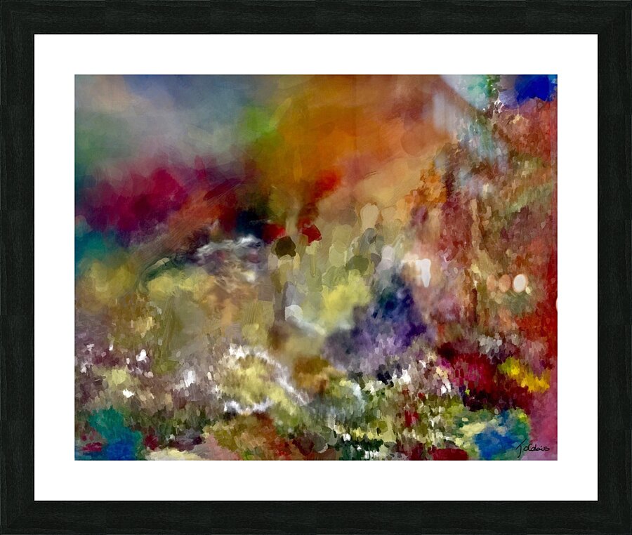 Jardin fleuri  Picture Frame print