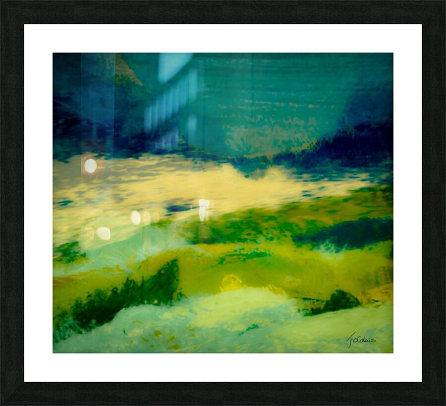 Vert et bleu  Picture Frame print