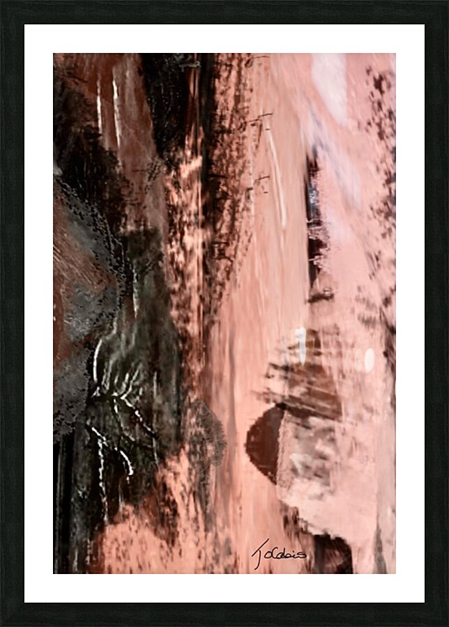 Ecorce rose  Picture Frame print