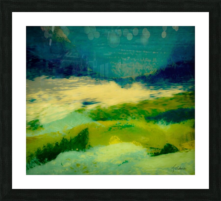 Vert et bleu  Picture Frame print