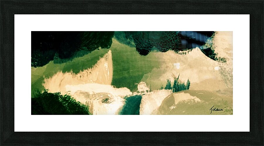 Ilot de coniferes  Picture Frame print
