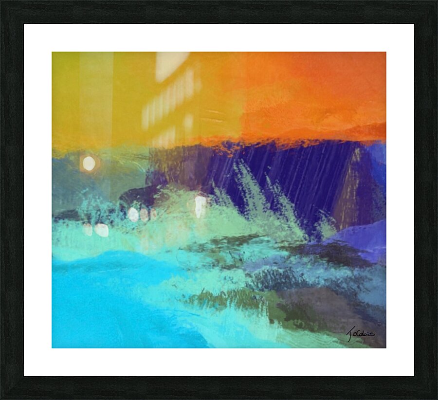 La digue  Picture Frame print