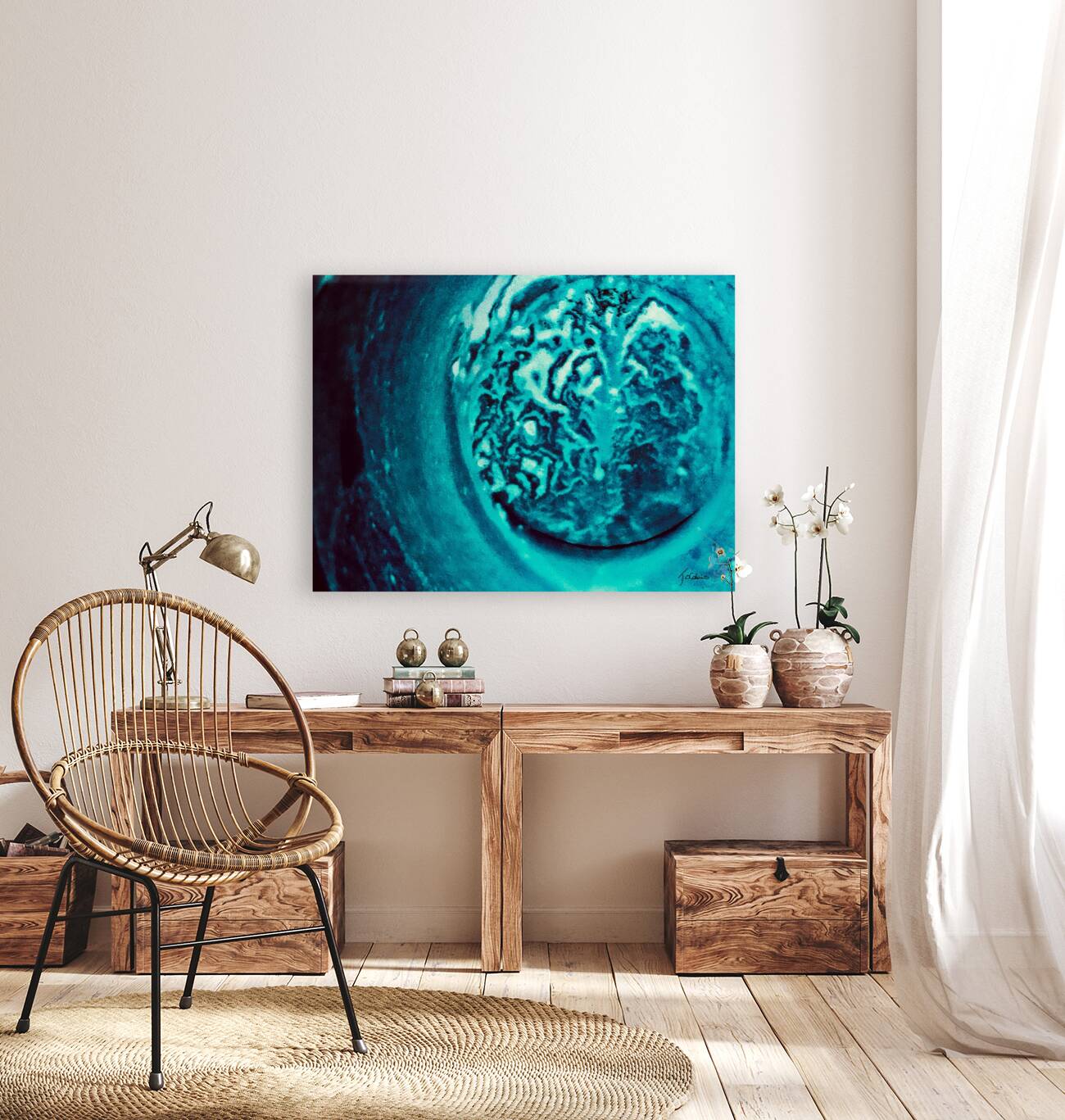 Meandres bleues Reproduction